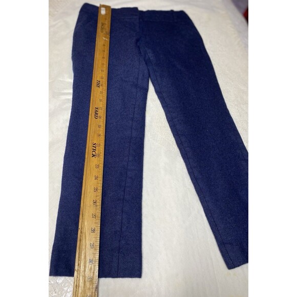 Ann Taylor LOFT Marisa Wool Pants Low Rise Lined Trousers Women Petite 0 0P Blue - Picture 6 of 11